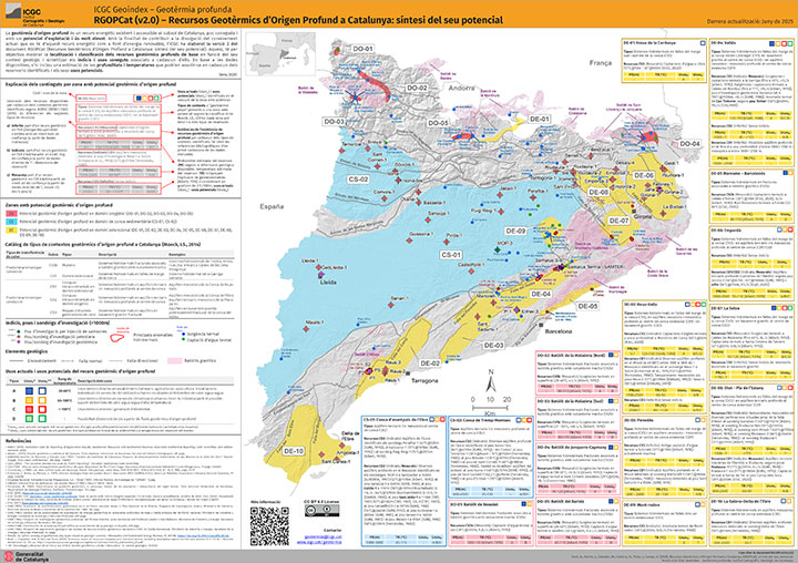 Recursos Geotèrmics d'Origen Profund a Catalunya (RGOPCat): síntesi del seu potencial. Descarrega pòster (2025, v2.0) [PDF]