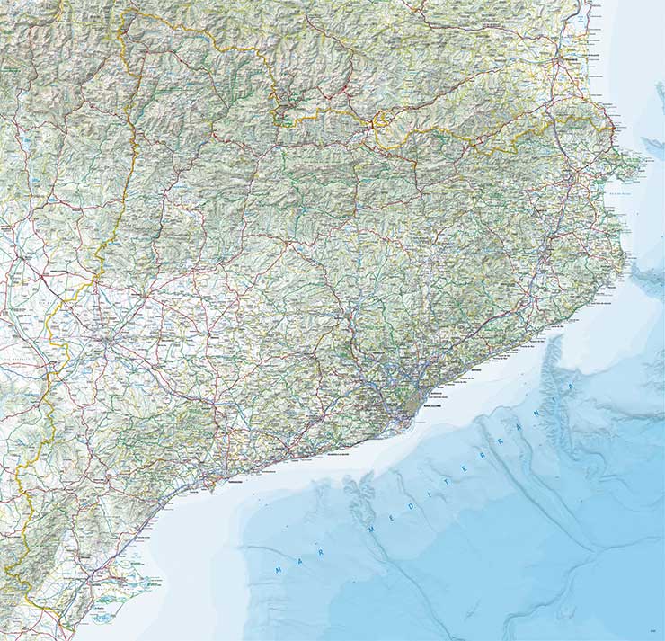 Minatura del Mapa topogràfic de Catalunya 1:250.000