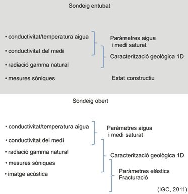 Exemple de la informació obtinguda amb les sondes