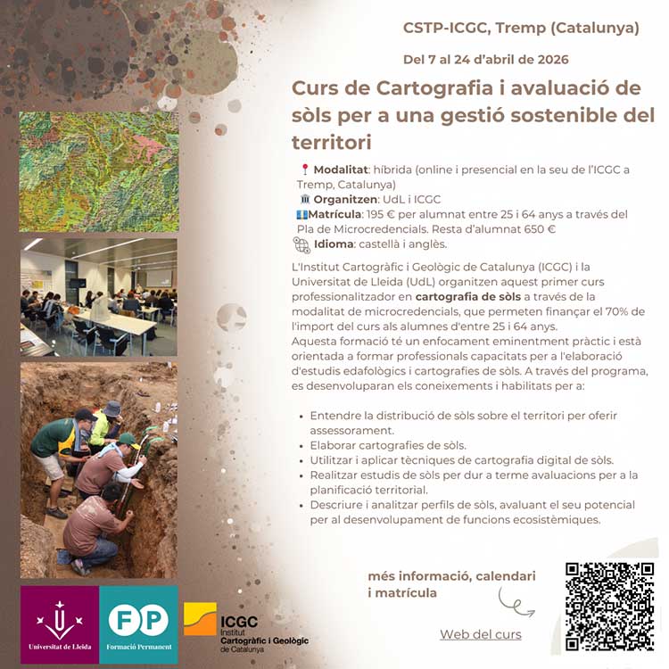 Curs de Cartografia i avaluació de sòls per a una gestió sostenible del territori