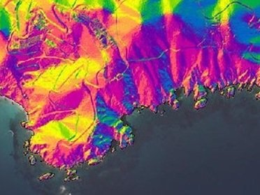 Coastal slope orientation model