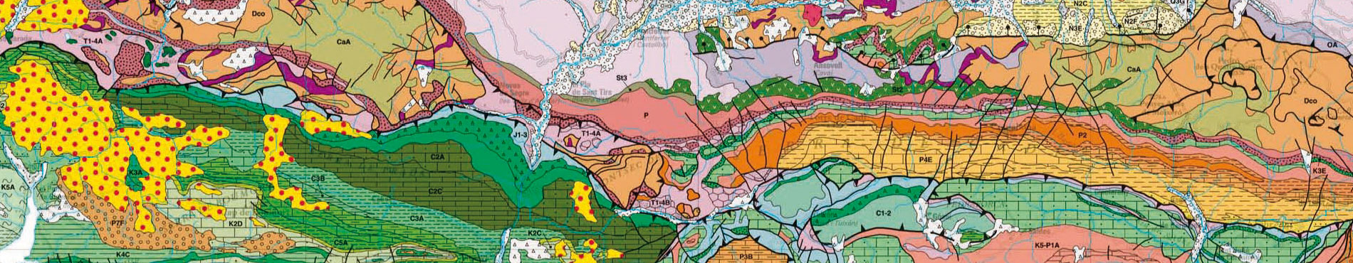 Mapa geológico de Cataluña 1:250.000