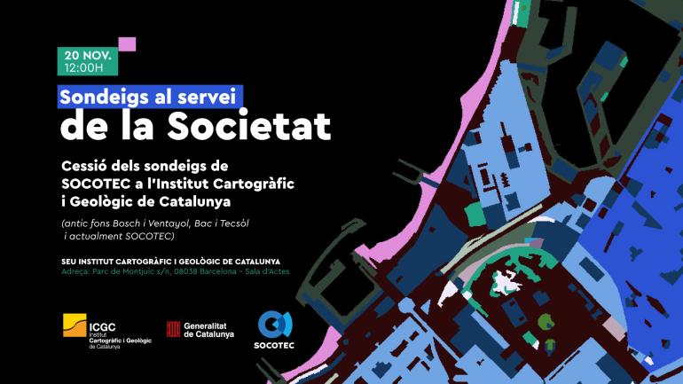 Banner de l'acte, on hi apareix la data i l'hora, el lloc de celebració, el títol i els logos de les entitats participants