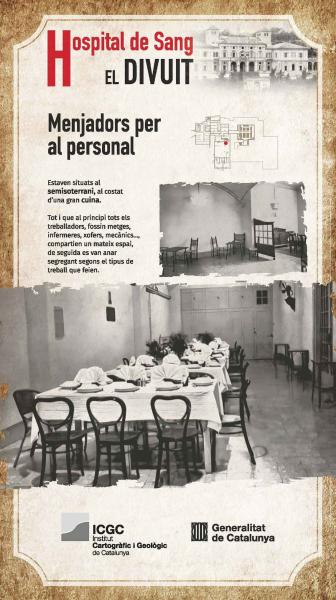 Plafó de l’exposició dedicat als menjadors per al personal (feu clic per veure'l més gran)
