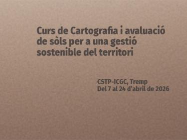 Curso de cartografía y evaluación de suelos para una gestión sostenible del territorio