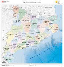 Mapa administratiu de Catalunya 1:1 000 000 Mapa administratiu de Catalunya 1:1 000 000