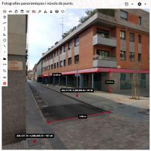 Mesures superposades al núvol de punts