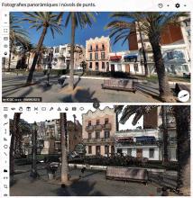 Street furniture identified with the point cloud