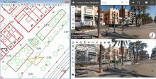 Streets 3D Viewer Interface: Location map, image and point cloud