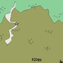 Situació de les mesures observades sobre el mapa geològic